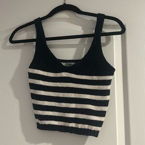 navy blue and white tank top